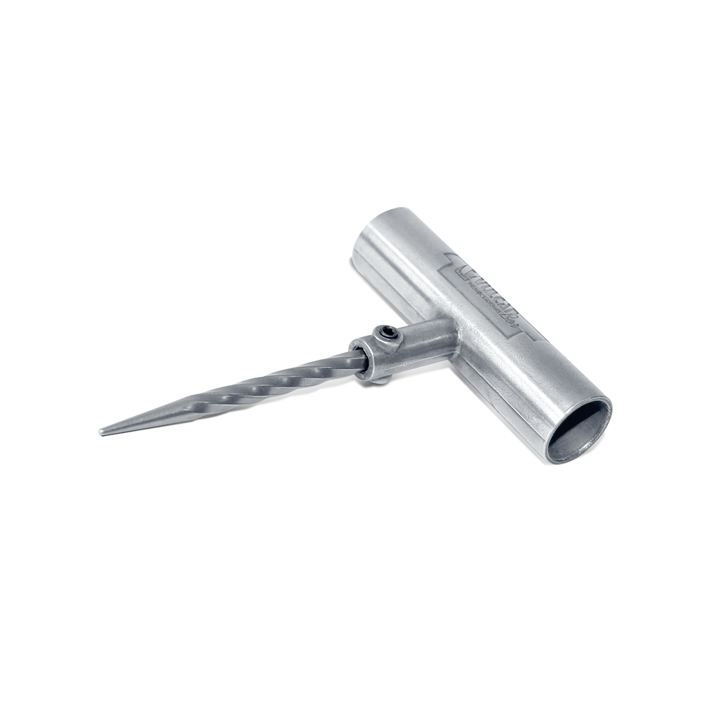 Escariador do kit safety seal c/ cabo metalico (zamac) p/ automoveis, motos, caminhoes e onibus
