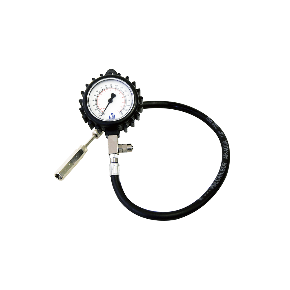 Calibrador manual c/relógio p/ pneus de veículos com rodo-ar de 0 a 170 libras (vc-calrel-crodo-ar)