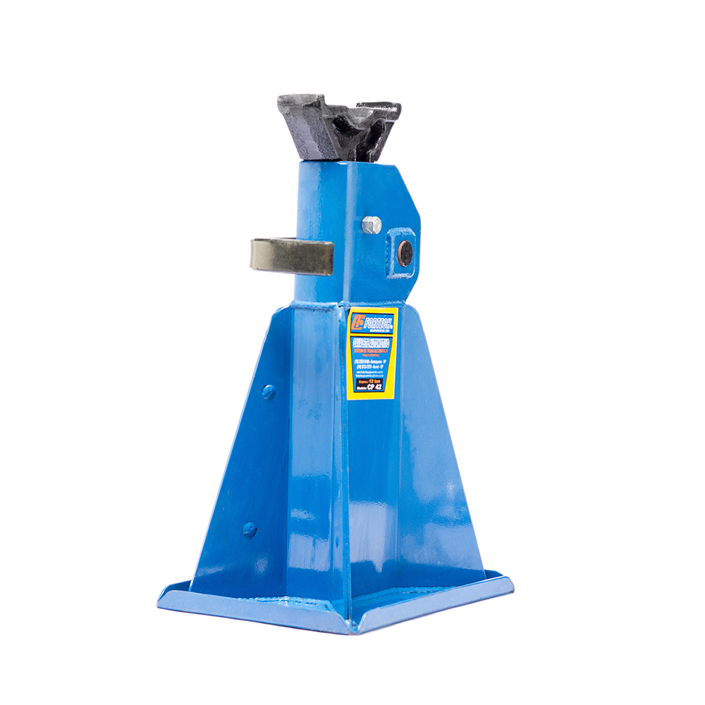 Cavalete c/ trava automática 12 ton. altura min. 420mm/max. 600mm