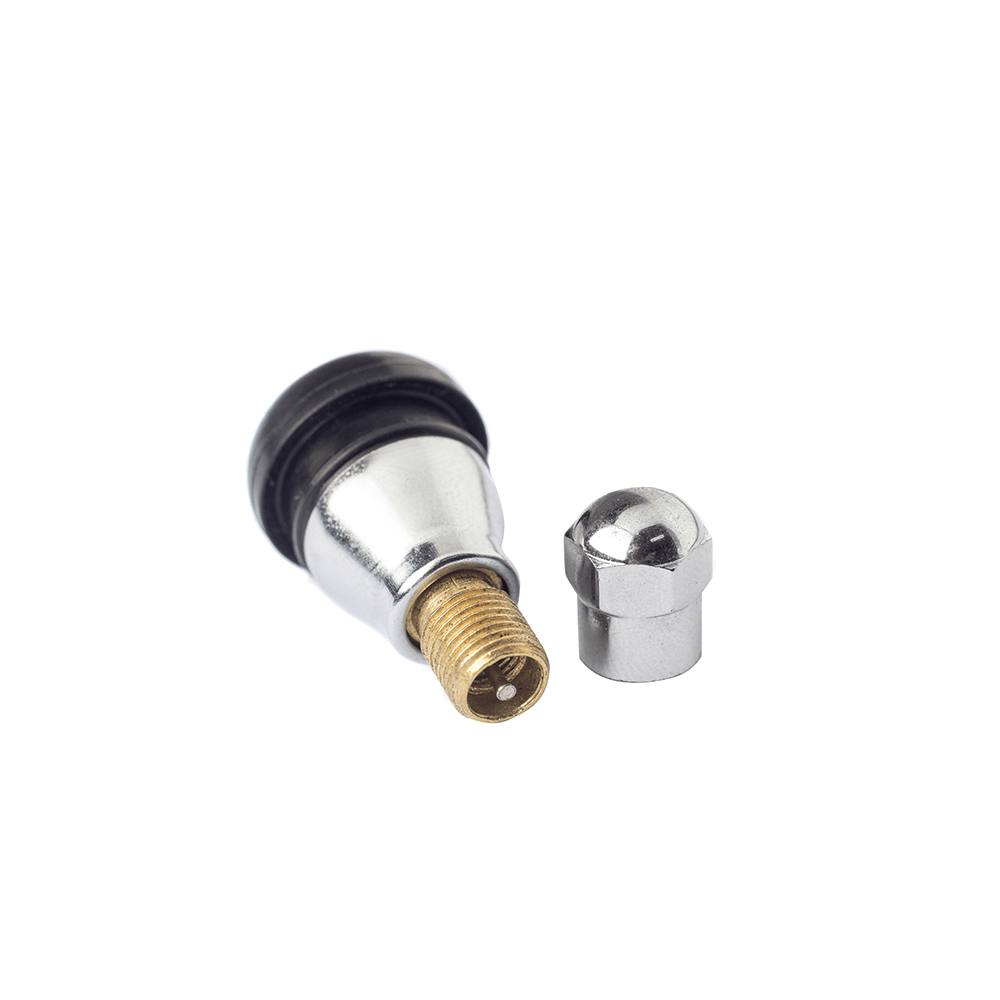 Válvula p/ pneu s/cam. automotivo /moto 412 compr. 33mm 11,5m * vc-412c * v2.03.6 (cromada)