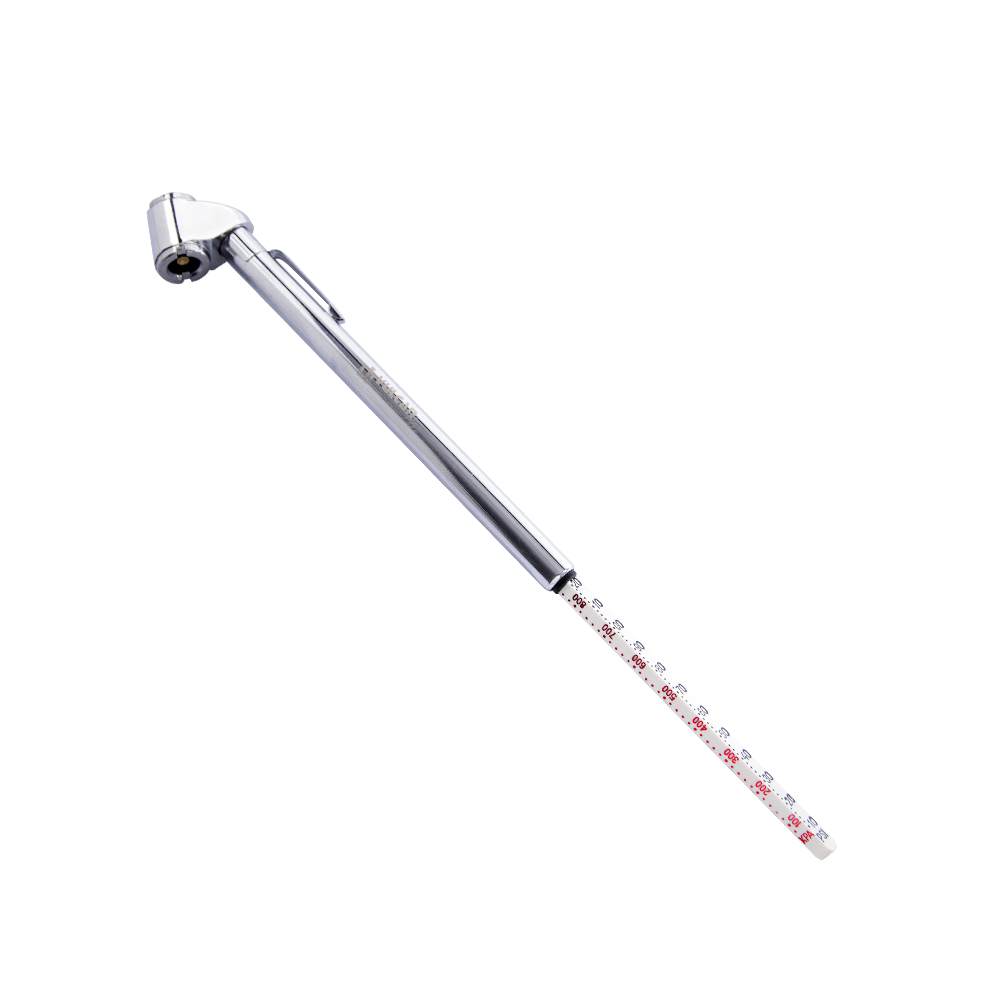 Calibrador manual c/bocal duplo p/ pneus de caminhões leves de 10 a 120 libras (vc-4072)