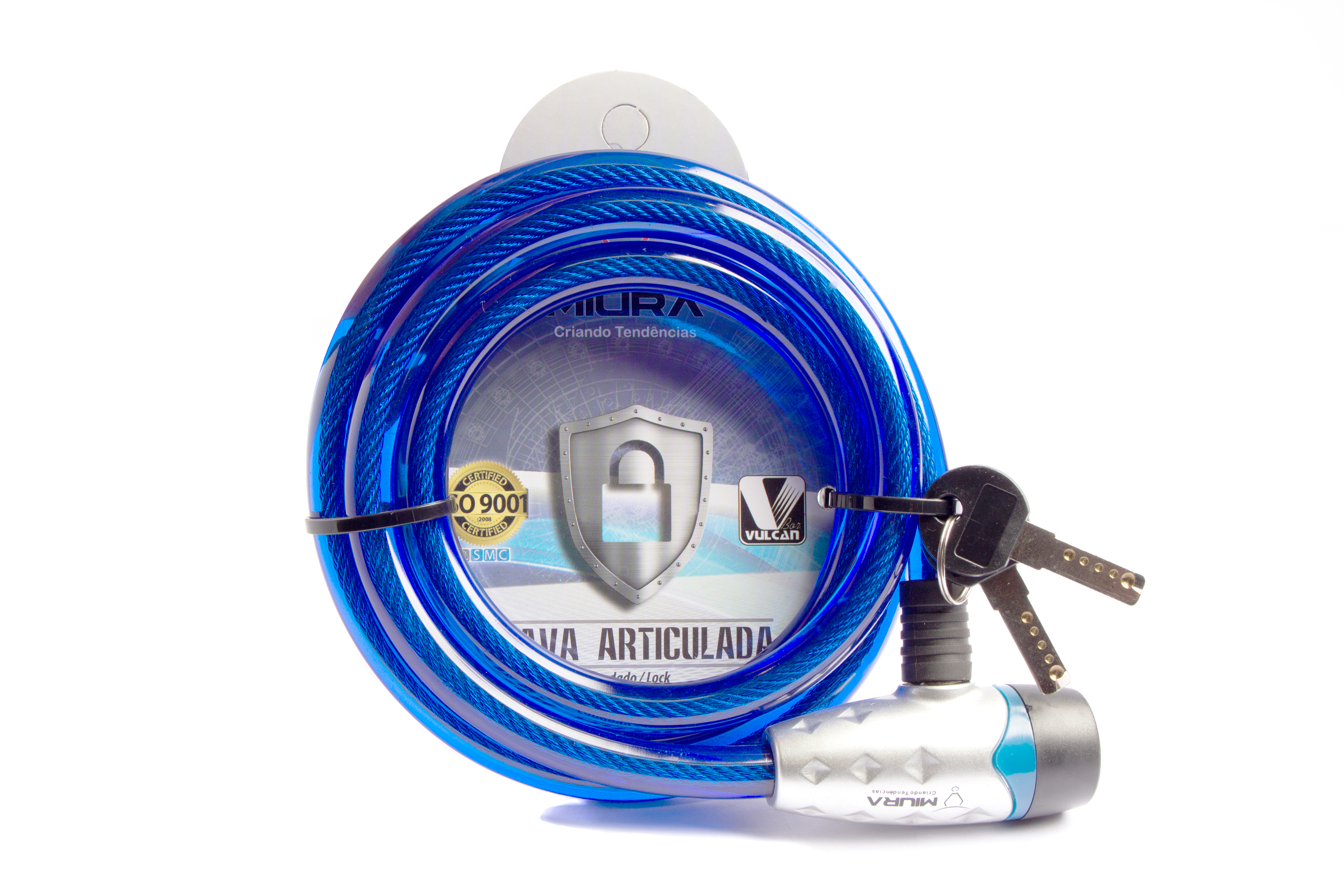 Cadeado anti furto p/ moto c/ 1,50m