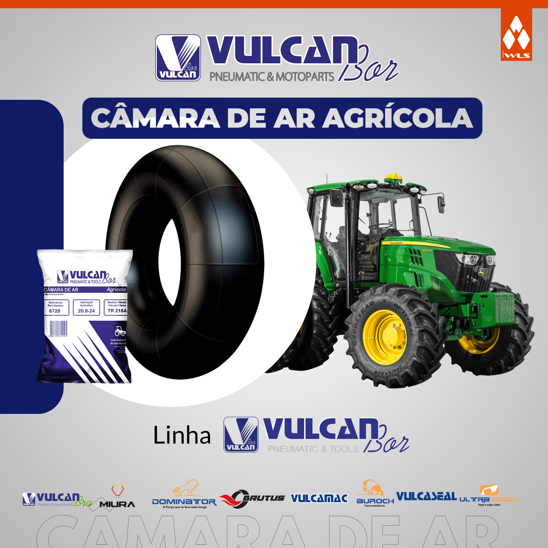 Câmara ar agrícola aro 42 - tras. (20.8-42*tr218a)