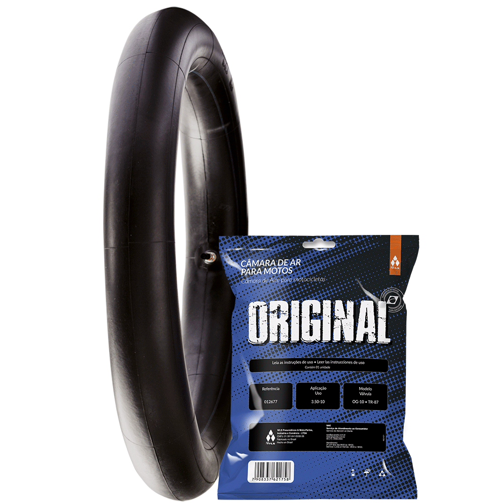 Câmara ar moto aro 10 - (d/t) suzuki burgman 125, scooter (3.50-10 *tr87) (og-10)