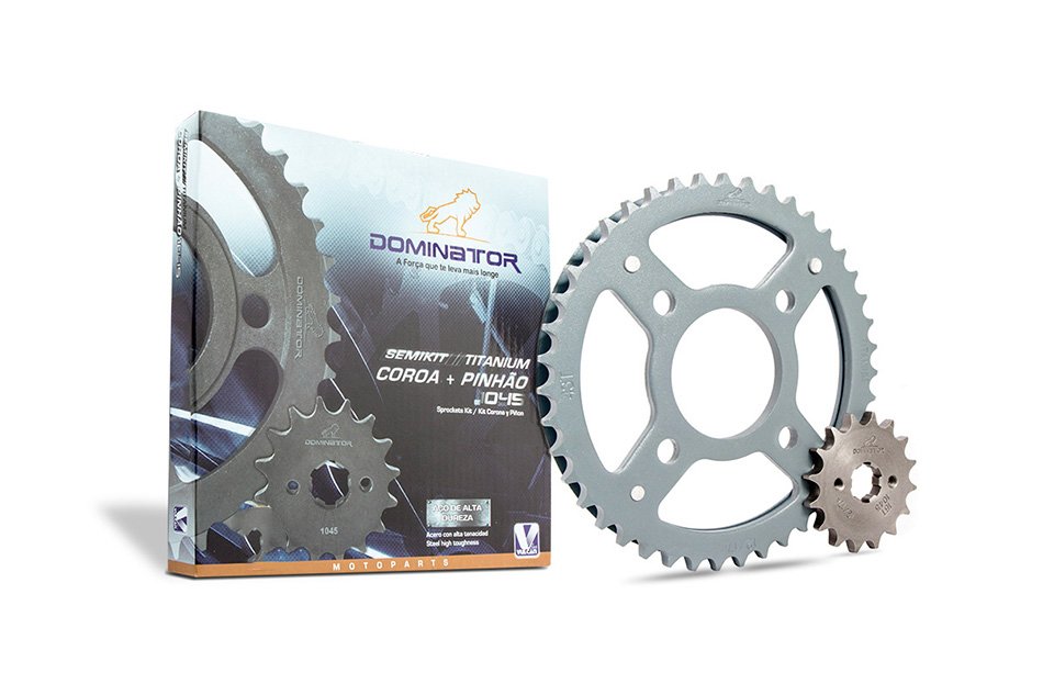 Semi kit trans. p/ moto honda cg 150 titan ks/es/mix/fan (43t+16t)