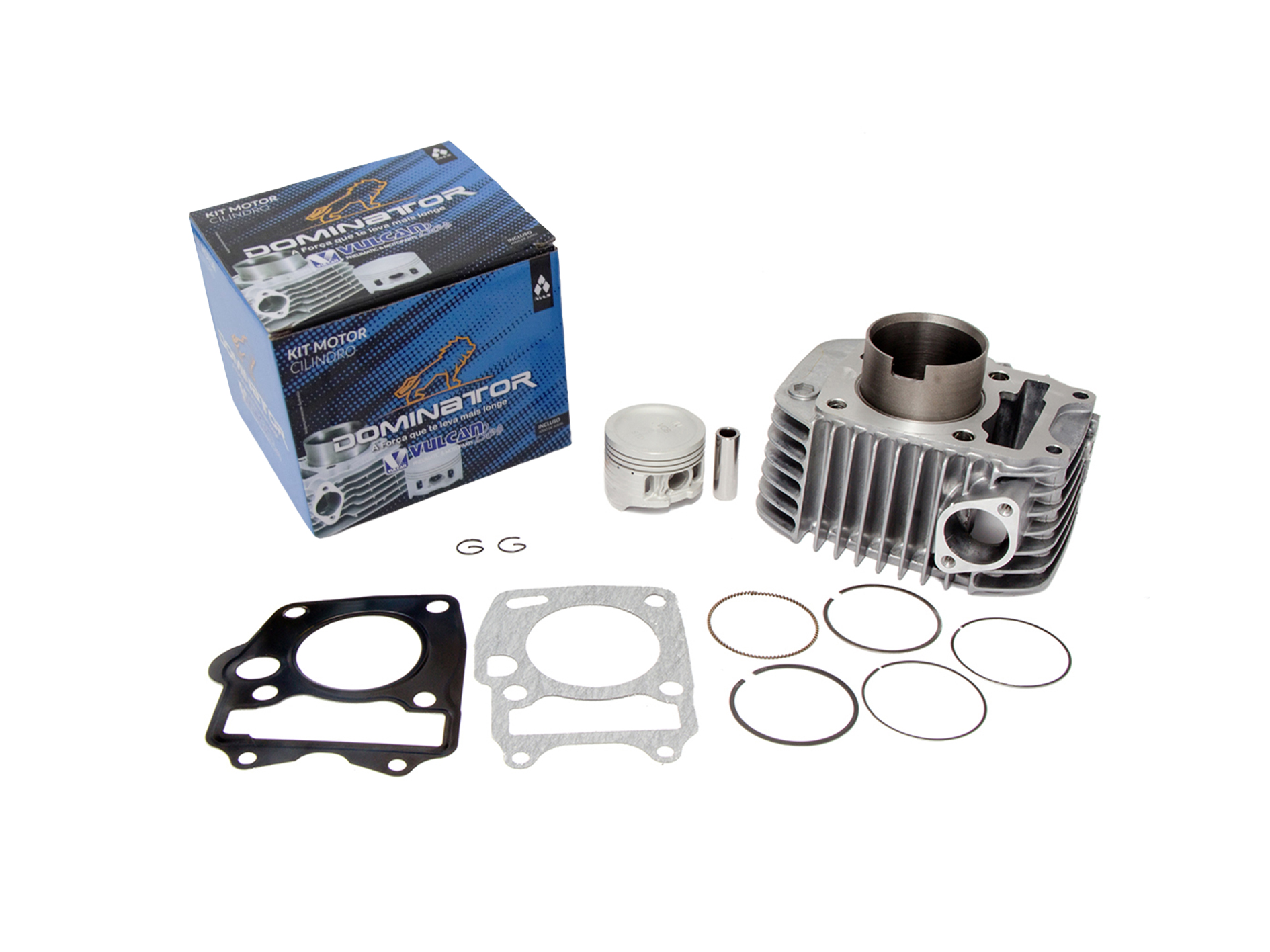 Kit cilindro do motor p/ moto honda biz 125 09/10 - 125 ks 09/13 - 125 es 09/15 - 125 ex 11/23 (compl. c/ kit "a" de juntas) pino 13mm