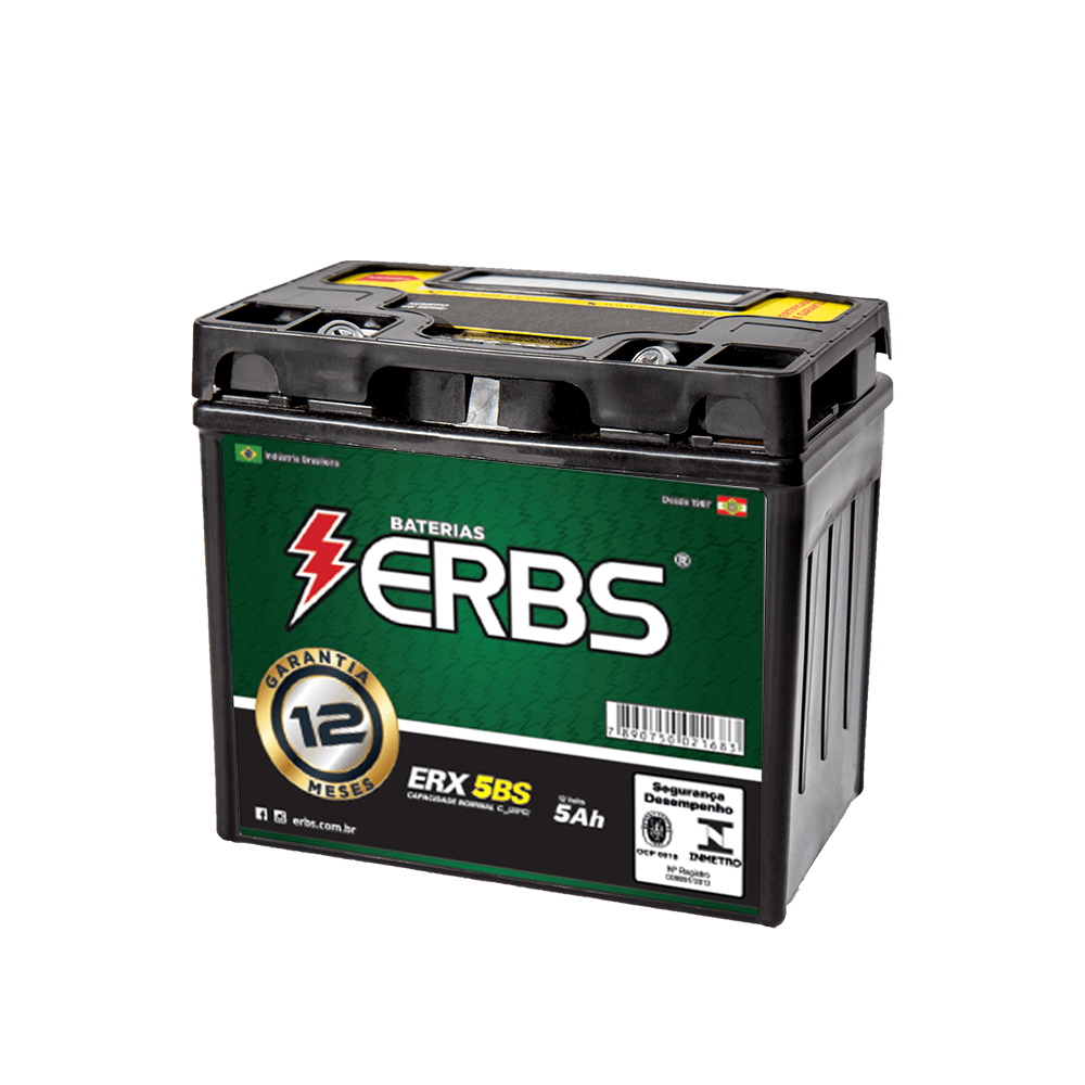 Bateria selada (erx5bs) p/ moto cg 125 titan es/ks, nxr 125