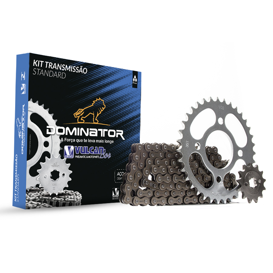 Kit trans. standard temp. compl. p/ moto dafra next 250 13/... (35t+13t-520h+102l)