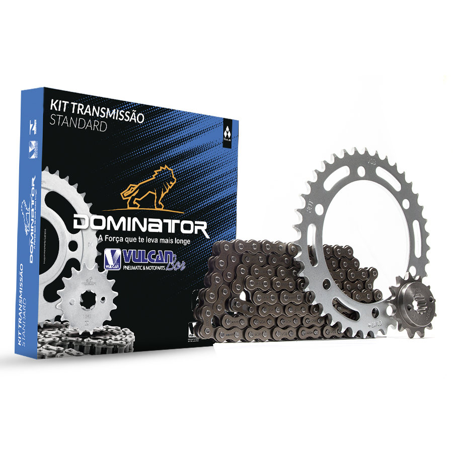 Kit trans. standard temp. compl. p/ moto honda xre 300 10/17 (39t+13t-520h+104l)