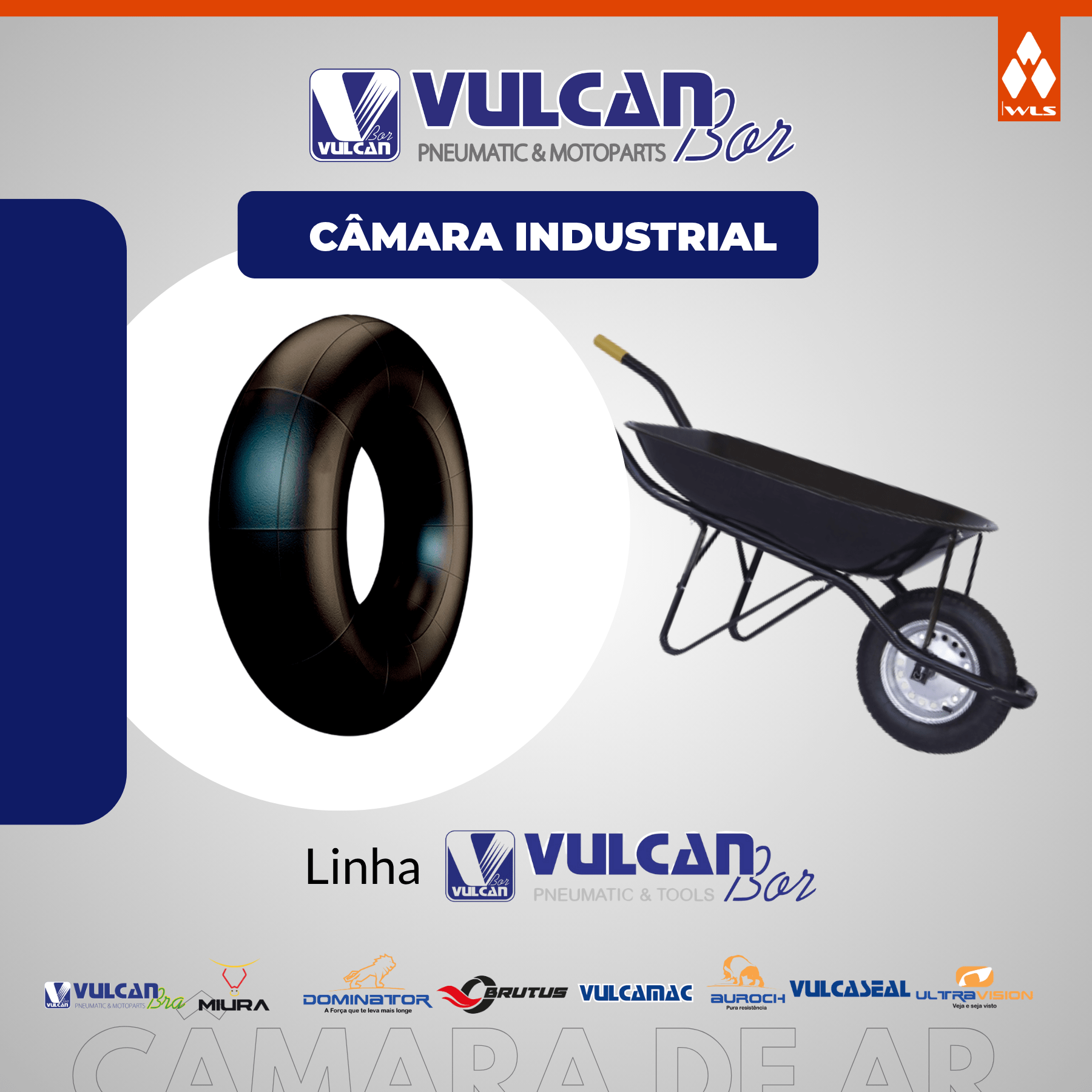 Câmara ar carrinho aro 08 - construção, plataforma (3.50/4.00-8 *tr13)