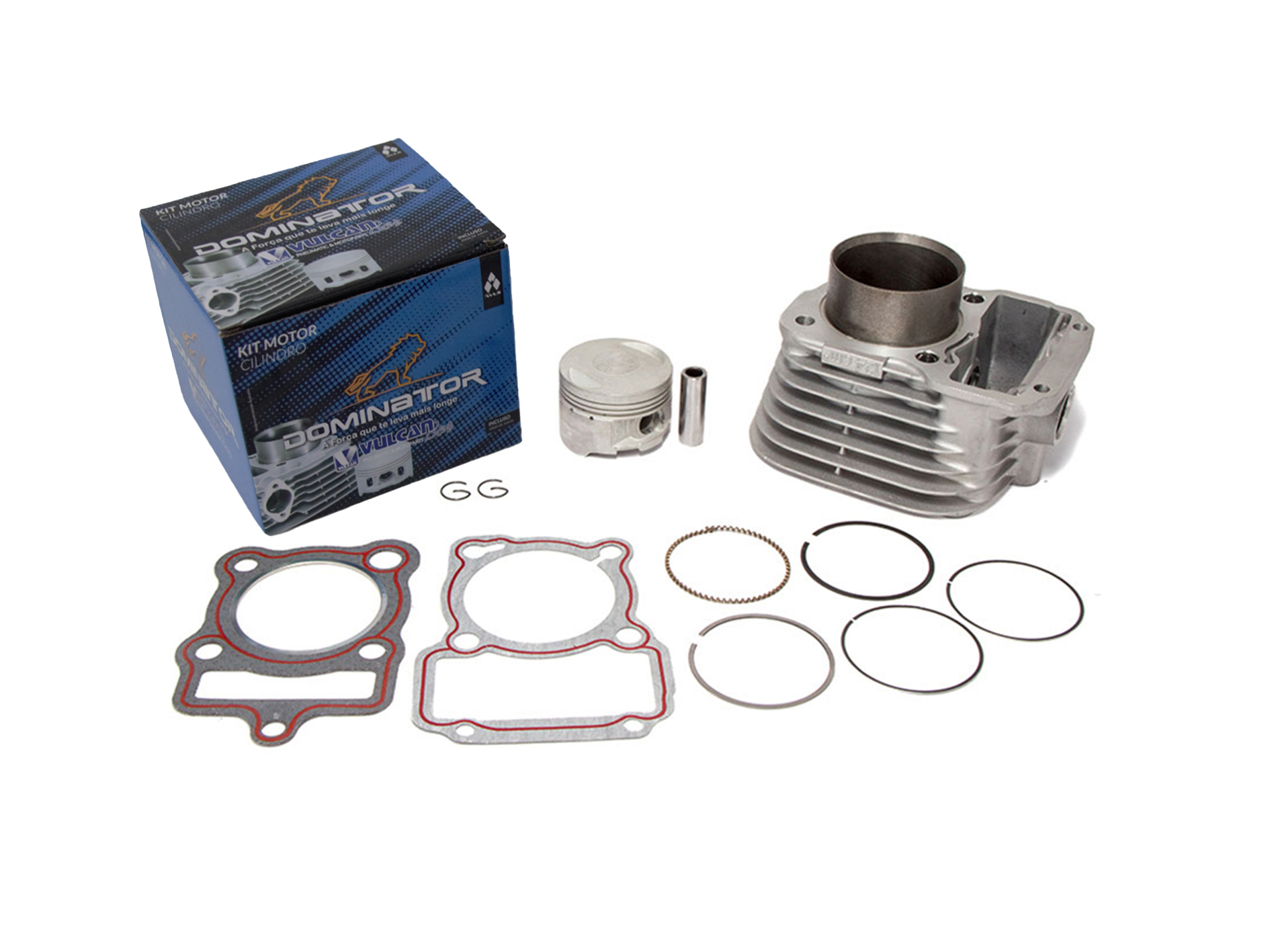 Kit cilindro do motor p/ moto honda cg 125 titan ks/es/kse 02/04 - cg 125 fan 05/08 - nxr 125 bros ks/es 03/05 (compl. c/ kit "a" de juntas) pino 13mm