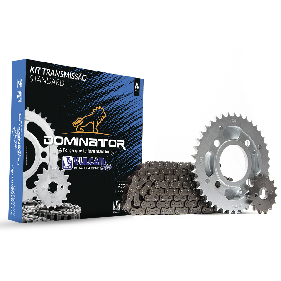 Kit trans. standard temp. compl. p/ moto dafra kansas 150 08/15 (39t+15t-428h+120l)