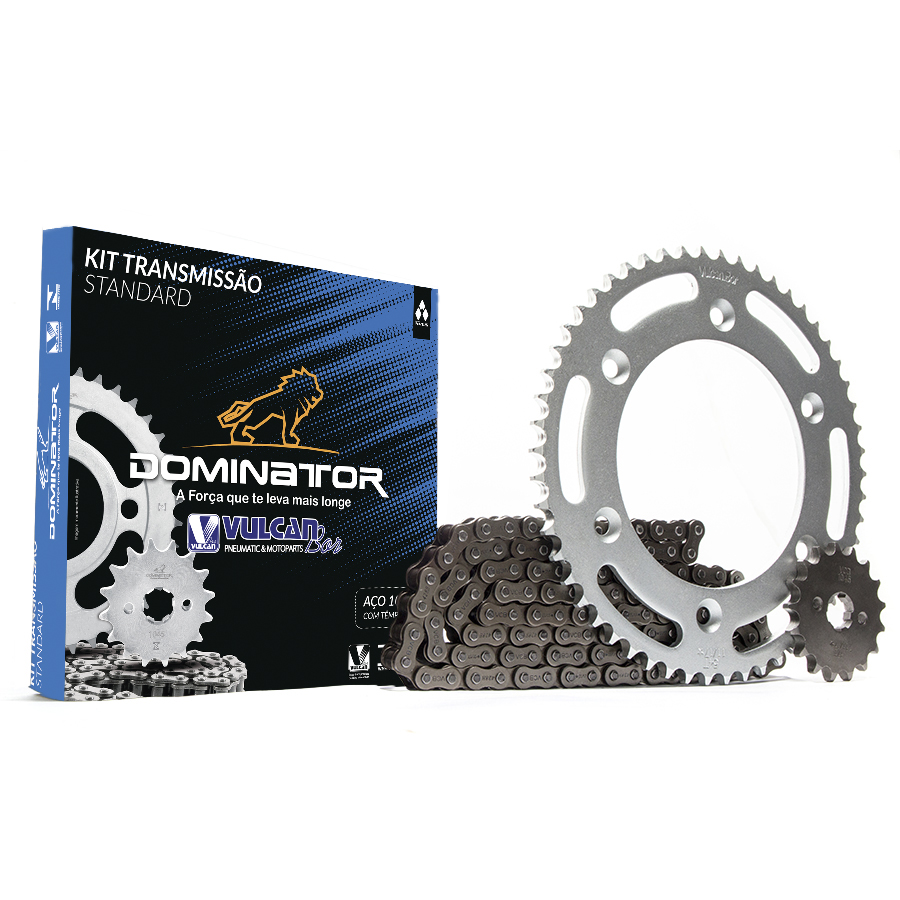 Kit trans. standard temp. compl. p/ moto honda nxr 125 bros es/ks 03/05 (54t+17t-428h+132l)