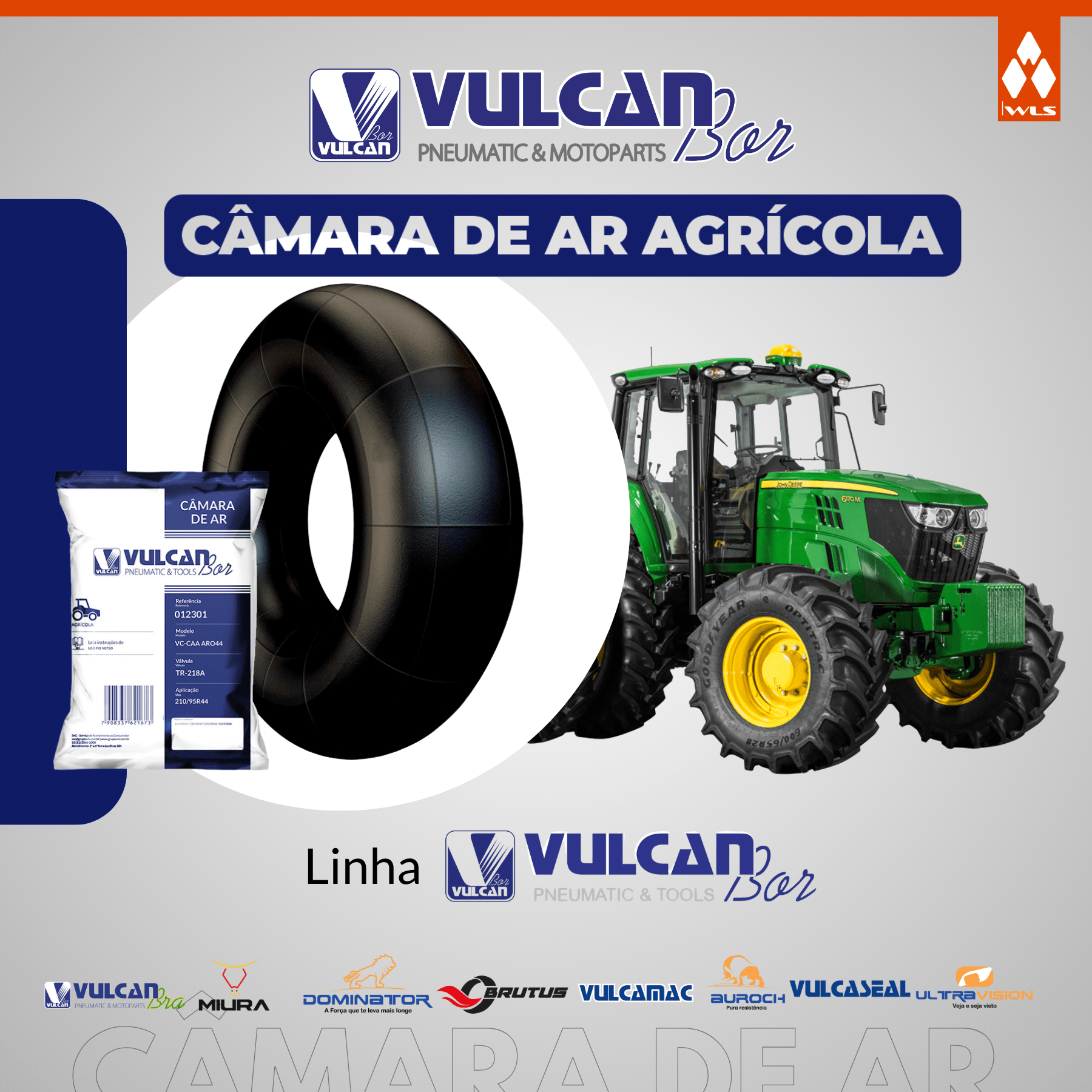 Câmara ar agrícola aro 44 - (210/230/270/95r44*tr218a)