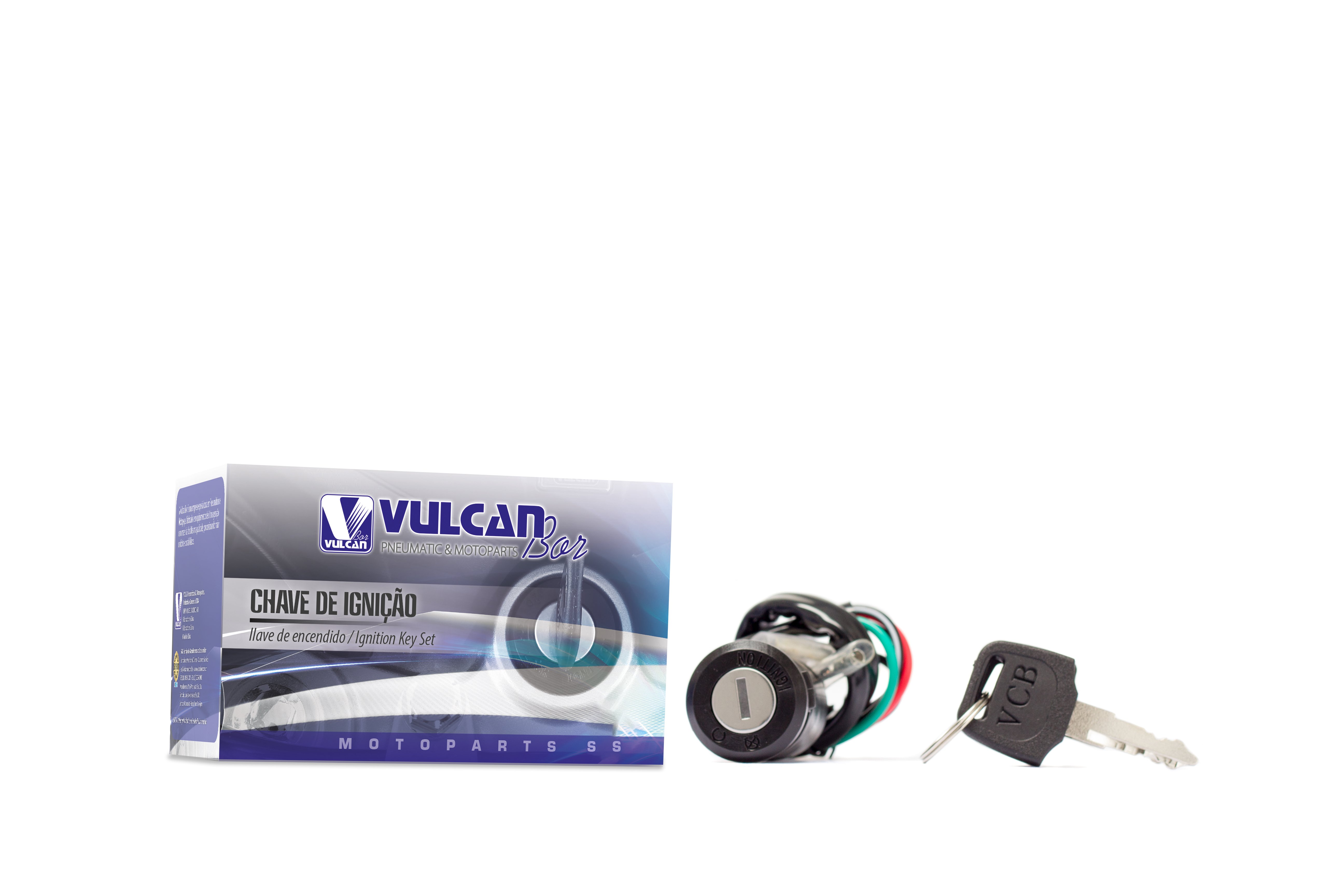 Chave de ignição completa p/ moto honda cg 125 titan 95/99 - cg 125 cargo 95/99
