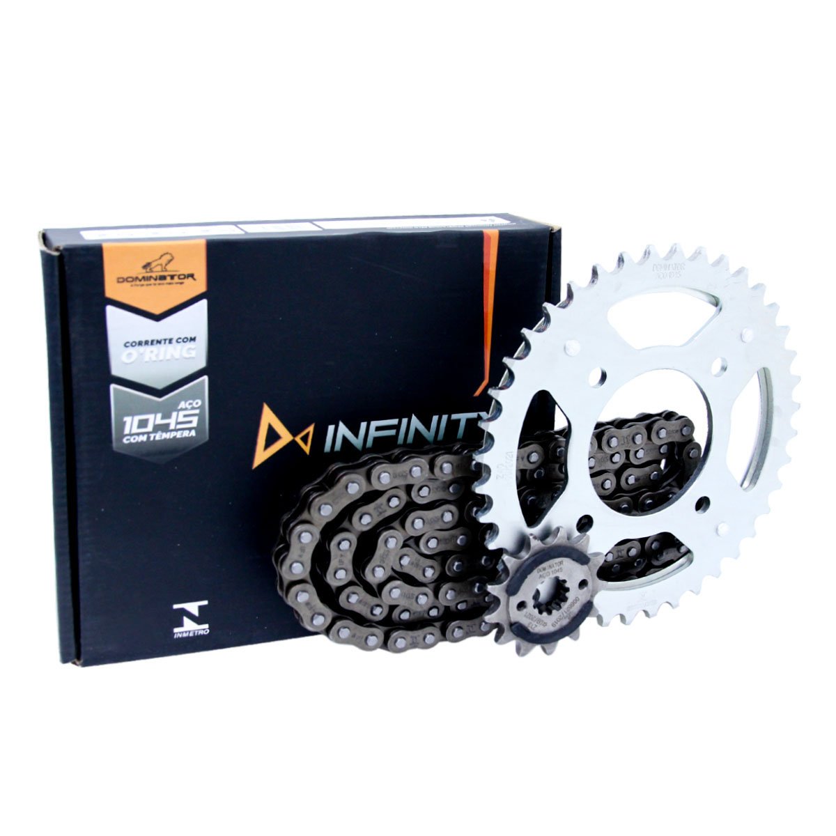 Kit trans. infinity 1045 temp. compl. p/ moto honda cb 250f twister 16/... (40t+13t-520ho+110l)