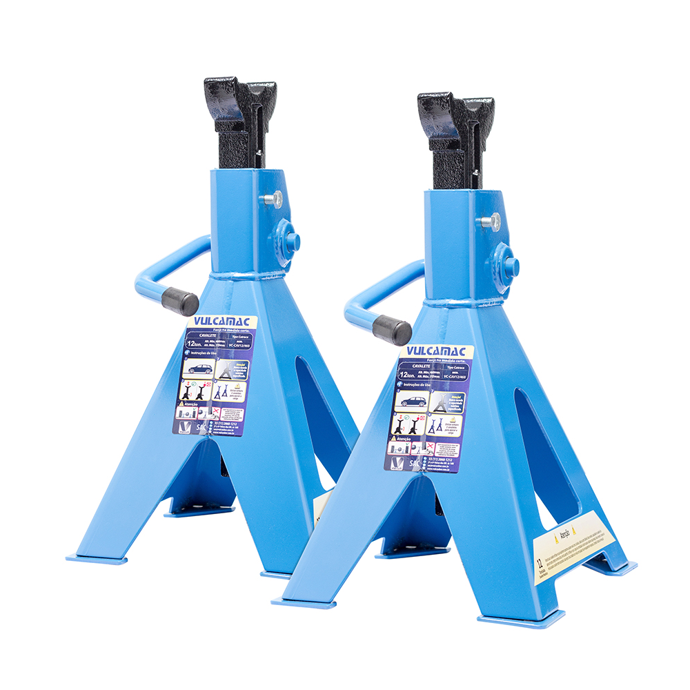 Cavalete ajustavel 02t alt. 265x385mm c/ catraca e trava de seguranca extra reforçado (cx c/ 2 pçs)
