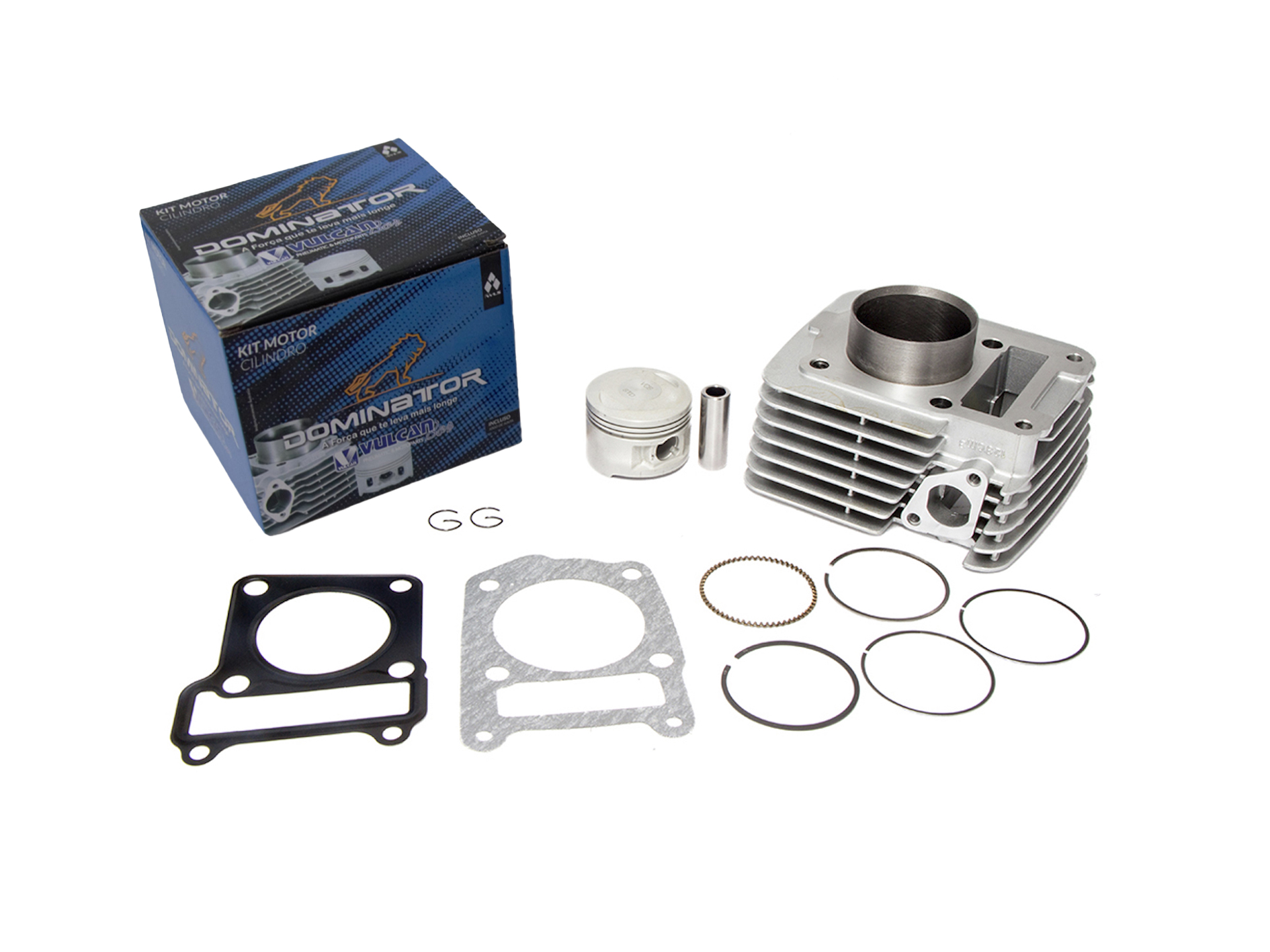 Kit cilindro do motor p/ moto yamaha ybr 125 k/e/ed 00/..., ybr 125 k/e/ed factor 09/16 (compl. c/ kit "a" de juntas)