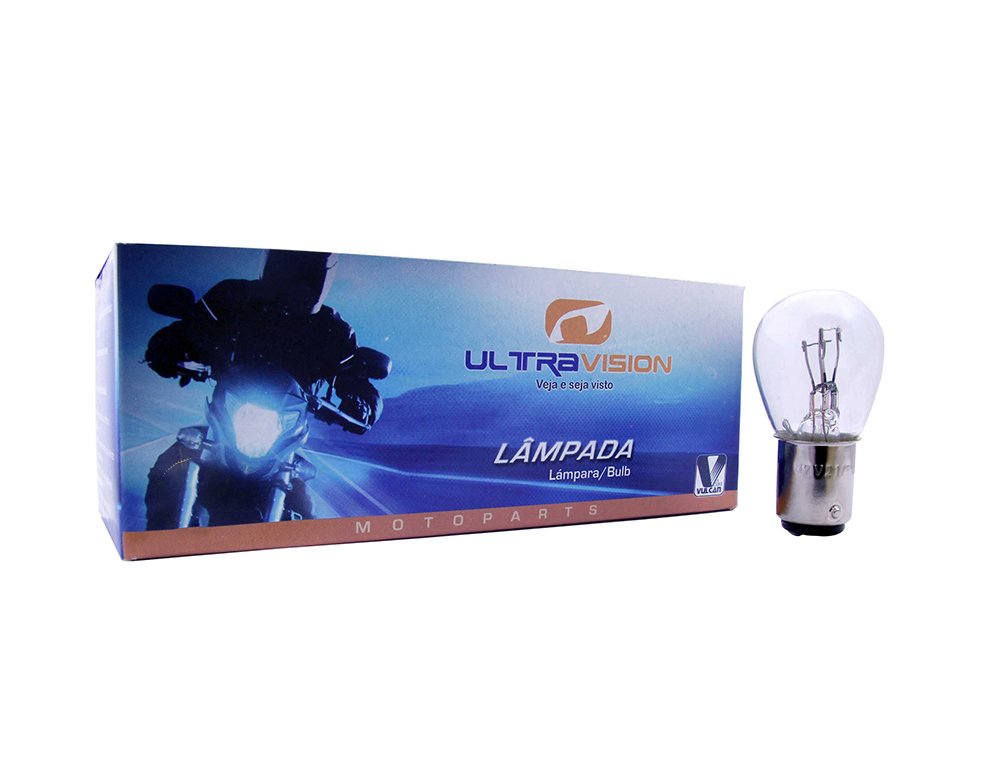 Lâmpada universal p/lant. e luz de freio cristal mod. 21w/5w 2 polos (preço da cx c/10 peças)
