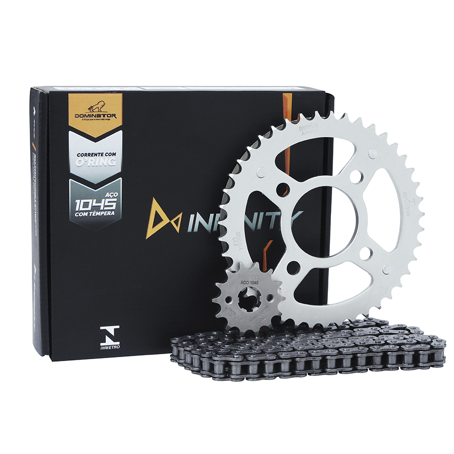Kit trans. infinity 1045 temp. compl. p/ moto honda cg titan 125 fan - cargo 14/... (43t+14t-428ho+118l)