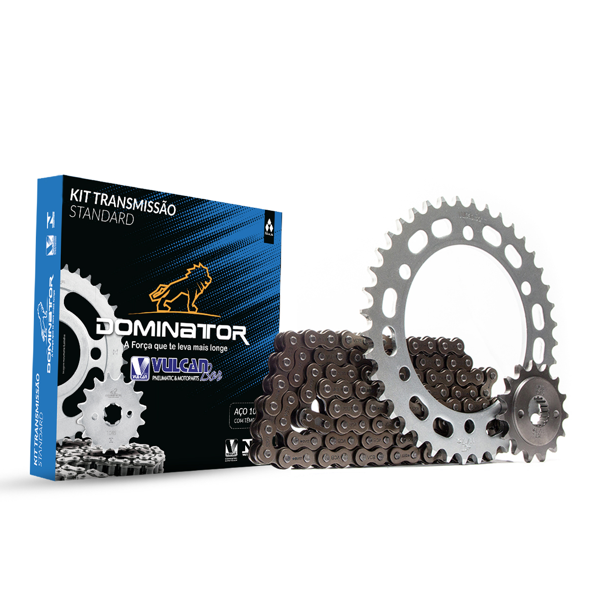 Kit trans. premium temp. compl. p/ moto honda cg 125 fan 09/13 (43t+14t-428h+116l)