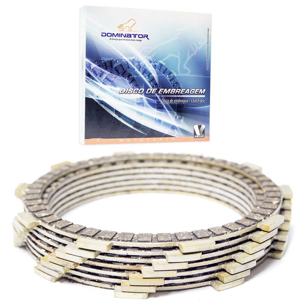 Disco de embreagem p/ moto honda nx 4 falcon 99/... - cb 300 r 09/... - xre 300 09/... - xr 400 99/... (7 pecas)