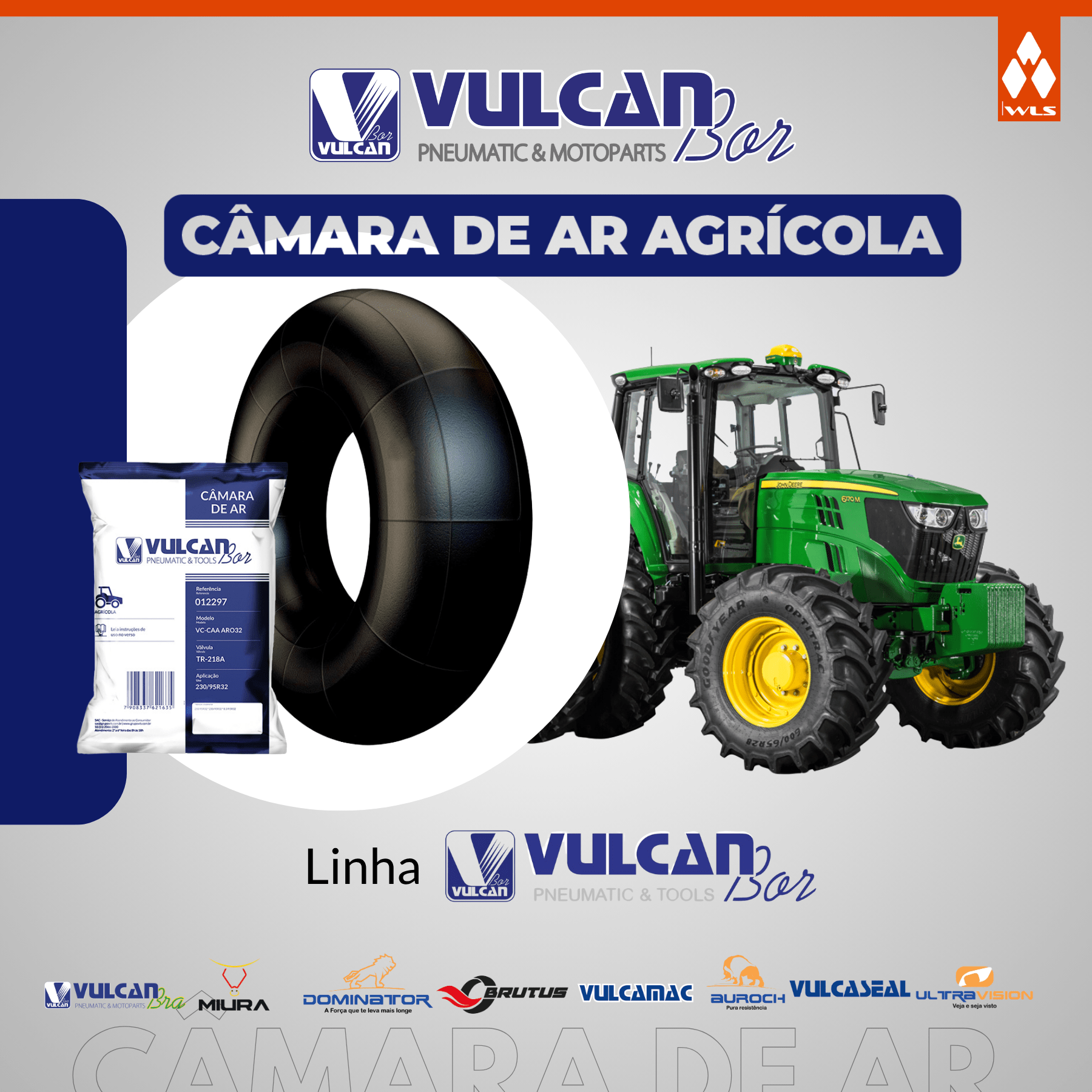Câmara ar agrícola aro 32 - (230/95r32*tr218a)