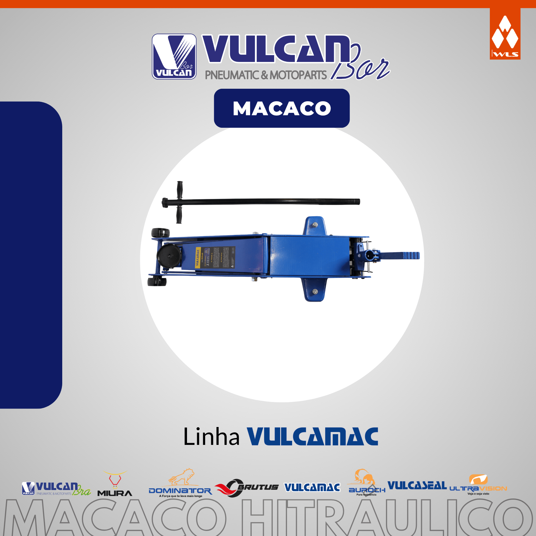 Macaco hidráulico jacare 02t longo alt. 140x800mm (60kg) compr. 1260x440x210mm - linha gold