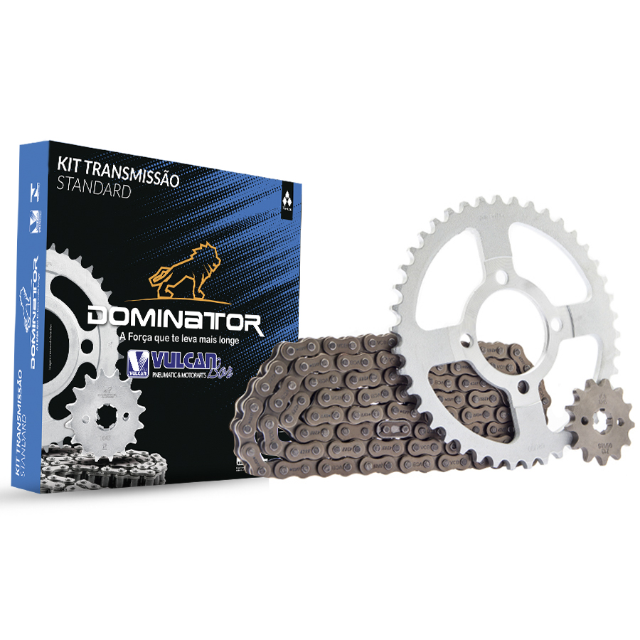 Kit trans. standard temp. compl. p/ moto traxx moby 50 13/16-star 50 sky 50 04/16-sky 50 plus 16 (42t+13t-420h+110l)