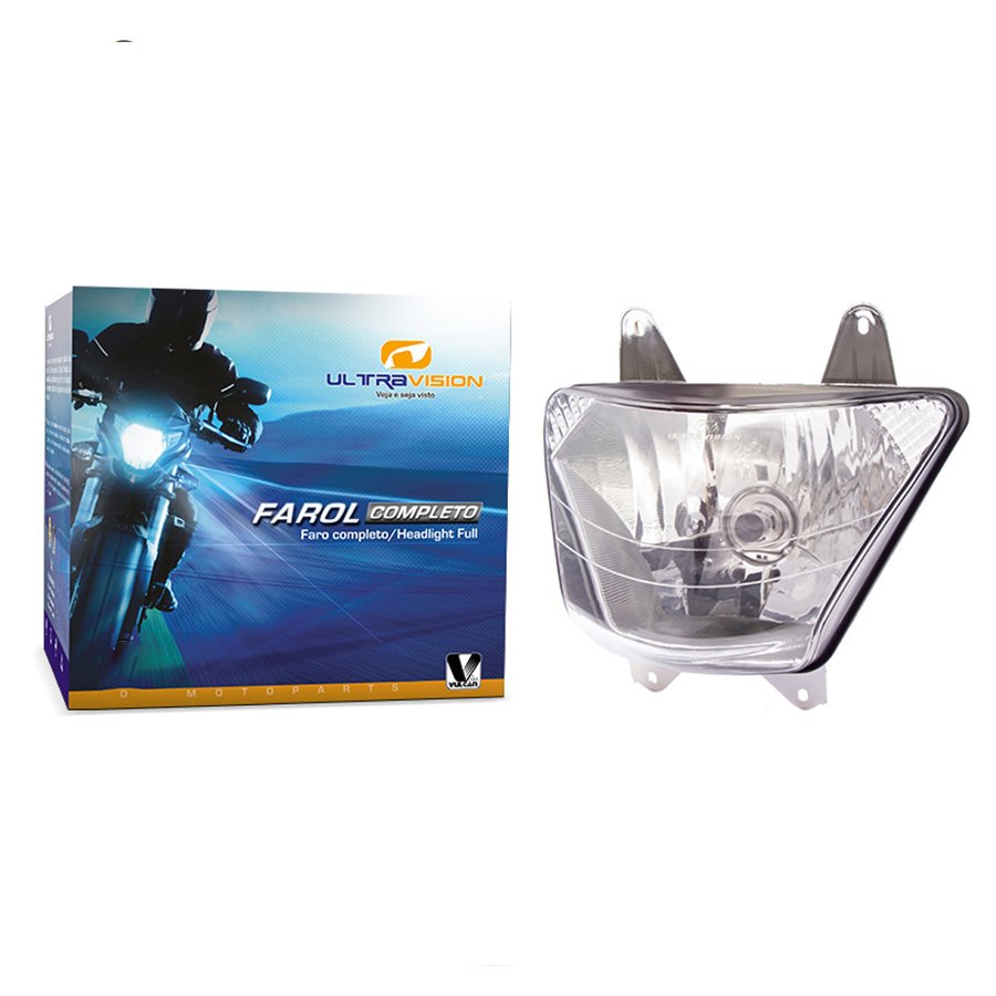 Bloco optico c/ lampada p/ moto honda nx 400 falcon 99/...