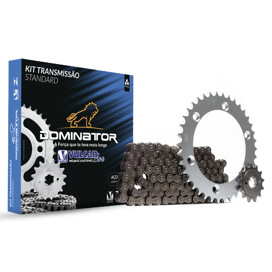 Kit trans. standard temp. compl. p/ moto honda xr 250 tornado 01/08 (38t+13t-520h+108l)