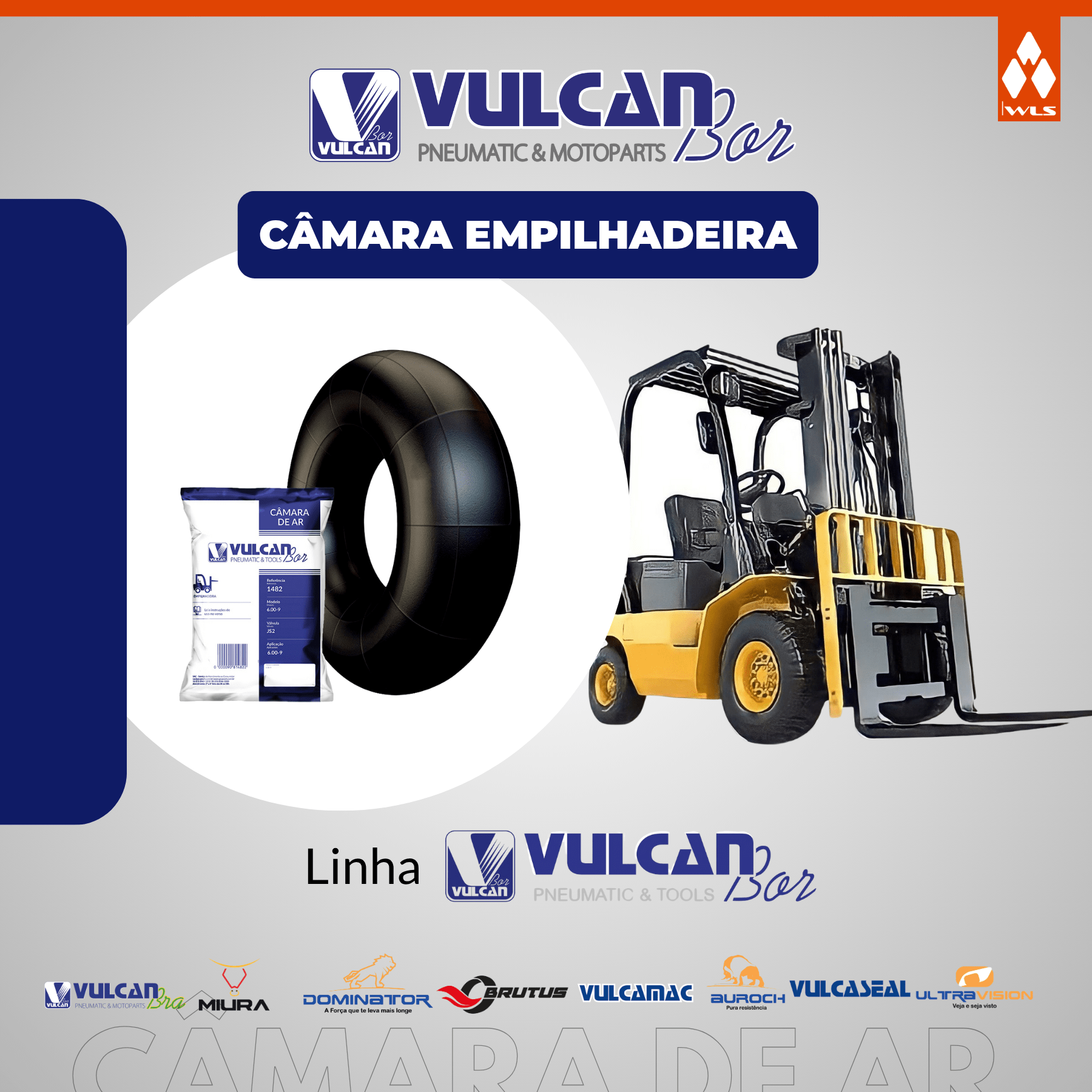Câmara ar empilhadeira aro 10 - (6.50-10 *js2)
