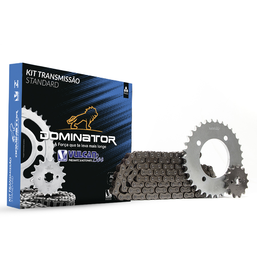 Kit trans. standard temp. compl. p/ moto honda biz 125 05/20 - biz 110 16/20 (34t+14t-428h+106l)