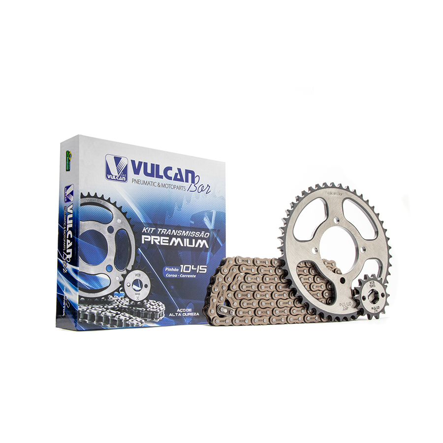 Kit trans. premium temp. compl. p/ moto yamaha ybr 125 e/k 03/08 - ybr 125 factor 08/15 (45t+14t-428h+118l)