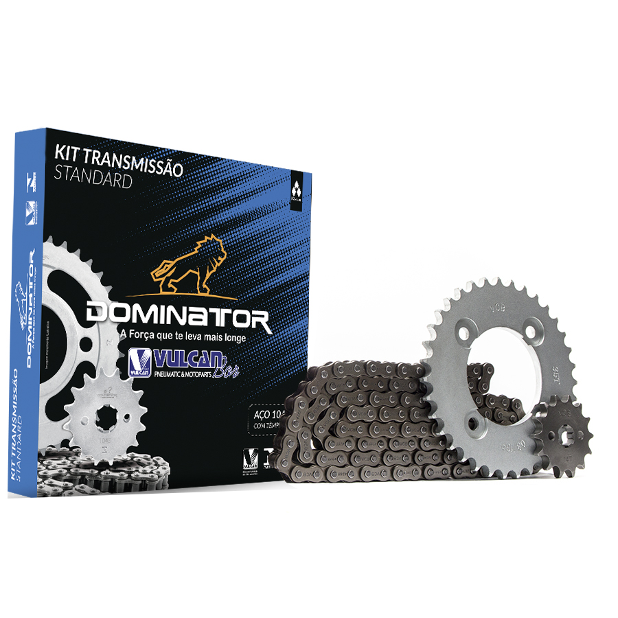 Kit trans. standard temp. compl. p/ moto honda pop 100 07/15 (35t+14t-428h+106l)