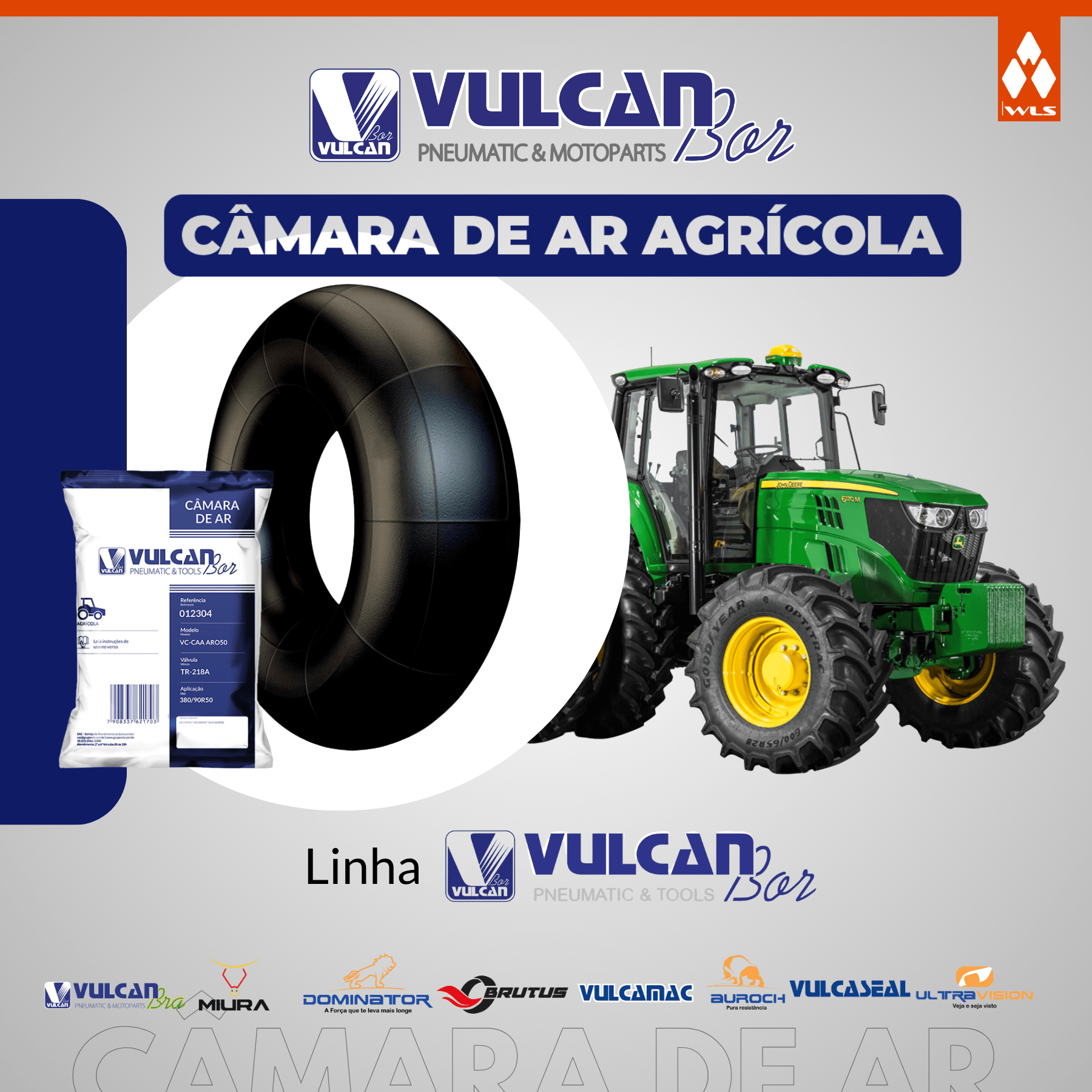 Câmara ar agrícola aro 50 - (380/90r50*tr218a)