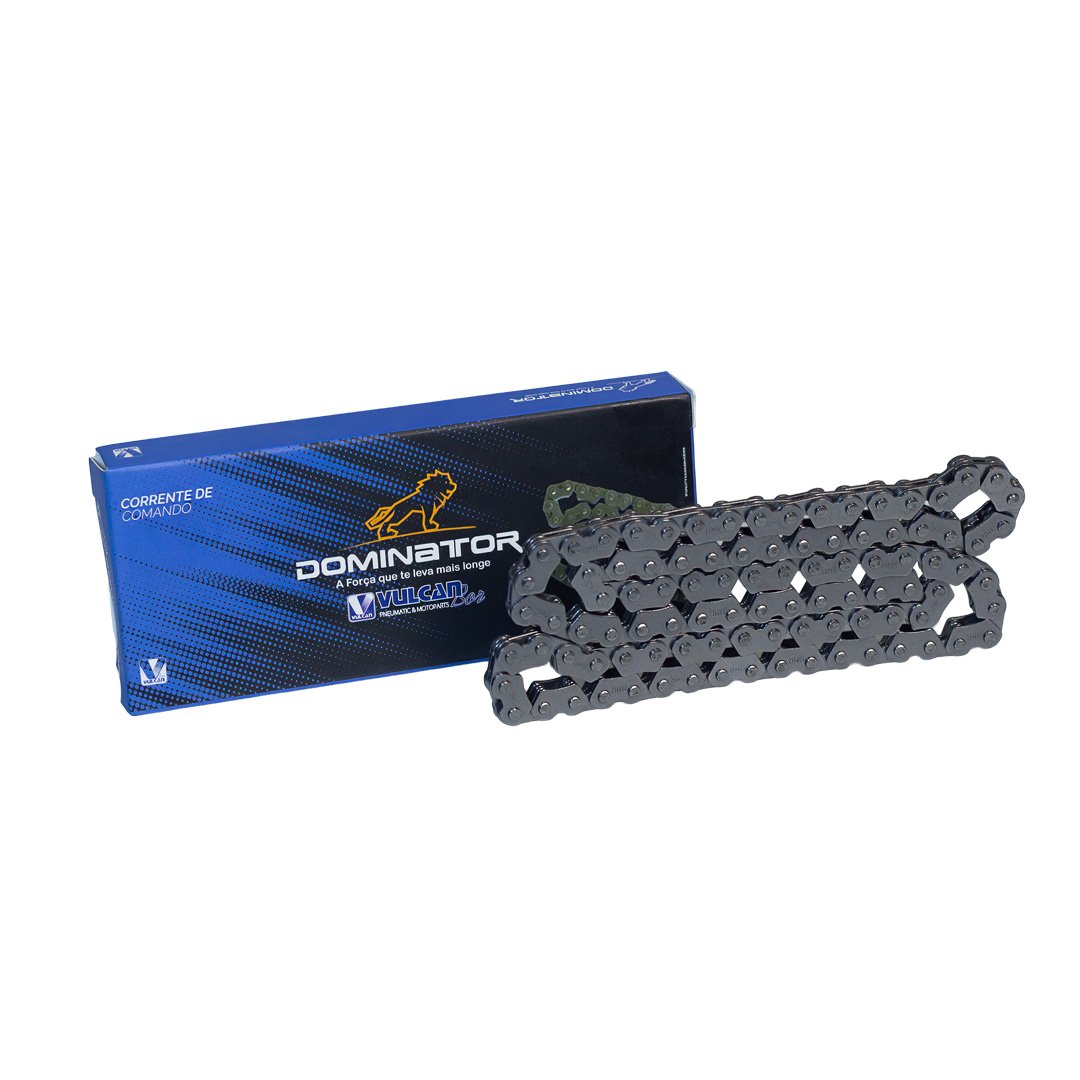 Corrente de comando 2*3 p/ moto fazer 150 14/21 - xtz 150 14/21 - factor 150 16/21 - factor 125i 17/21 (96 elos)
