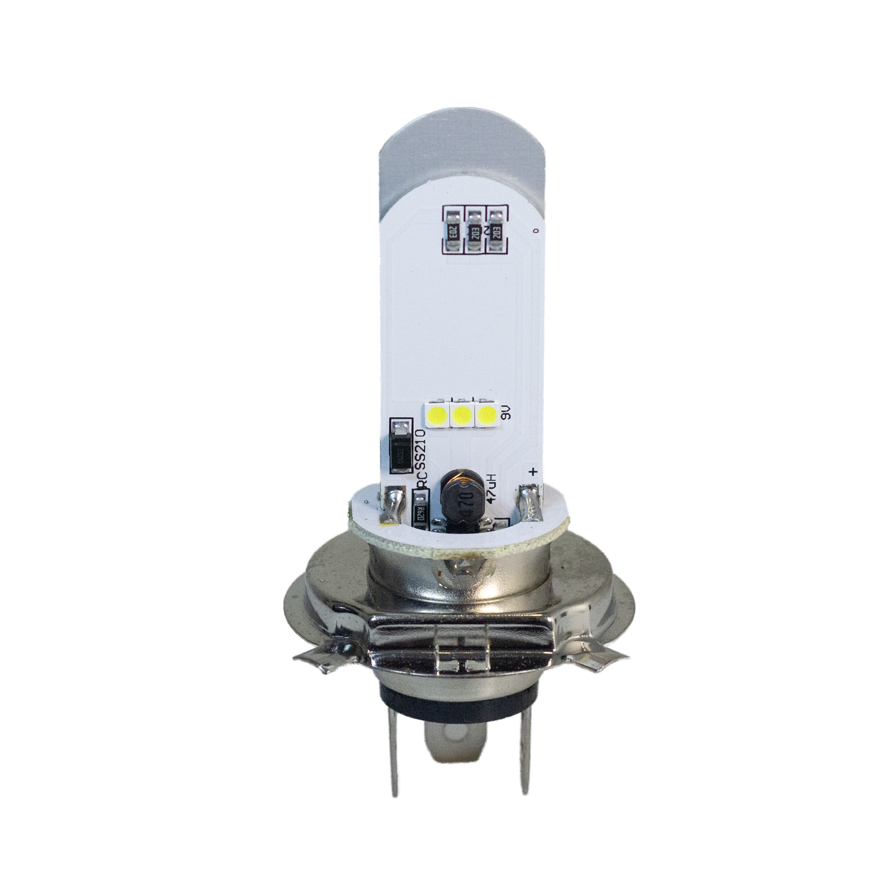 Lâmpada de moto p/ farol led h4 12v 2.5/5w 6500k alto/ baixo (ultravision)