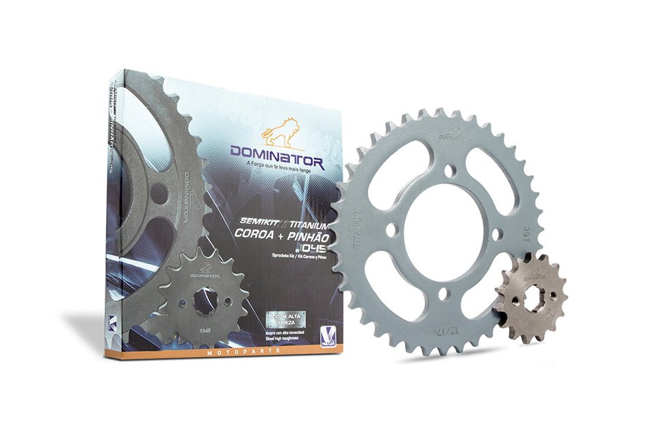 Semi kit trans. p/ moto sundown max 125 se 04/11-max 125 sed 04/14-hunter 125 se 04/09(39t+15t)