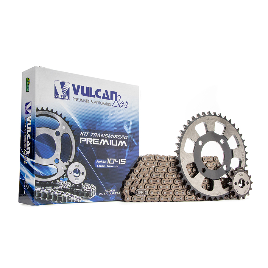 Kit trans. premium temp. compl. p/ moto dafra super 100 (40t+14t-428h+102l)