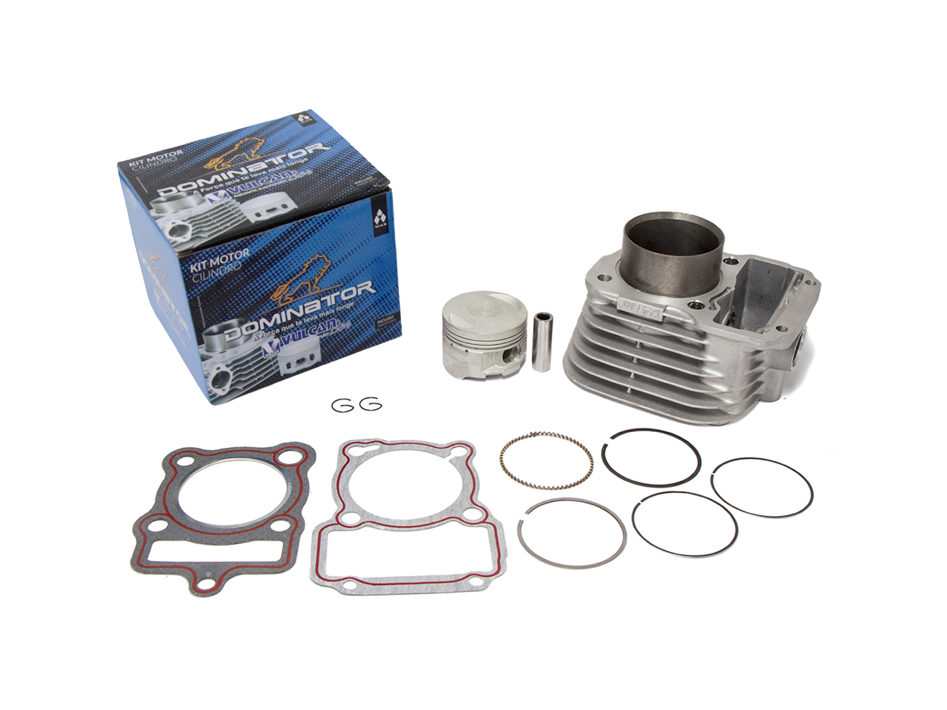 Kit cilindro do motor p/ moto honda cg 125 titan ks/es 00/01 - cg 125 cargo ks/es 00/01 (compl. c/ kit "a" de juntas) pino 15mm