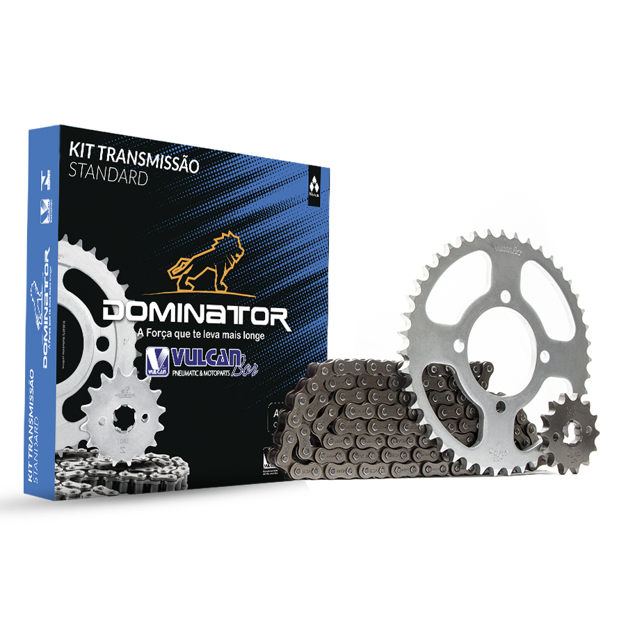 Kit trans. standard temp. compl. p/ moto yamaha ybr 125 00/02 (43t+14t-428h+118l)