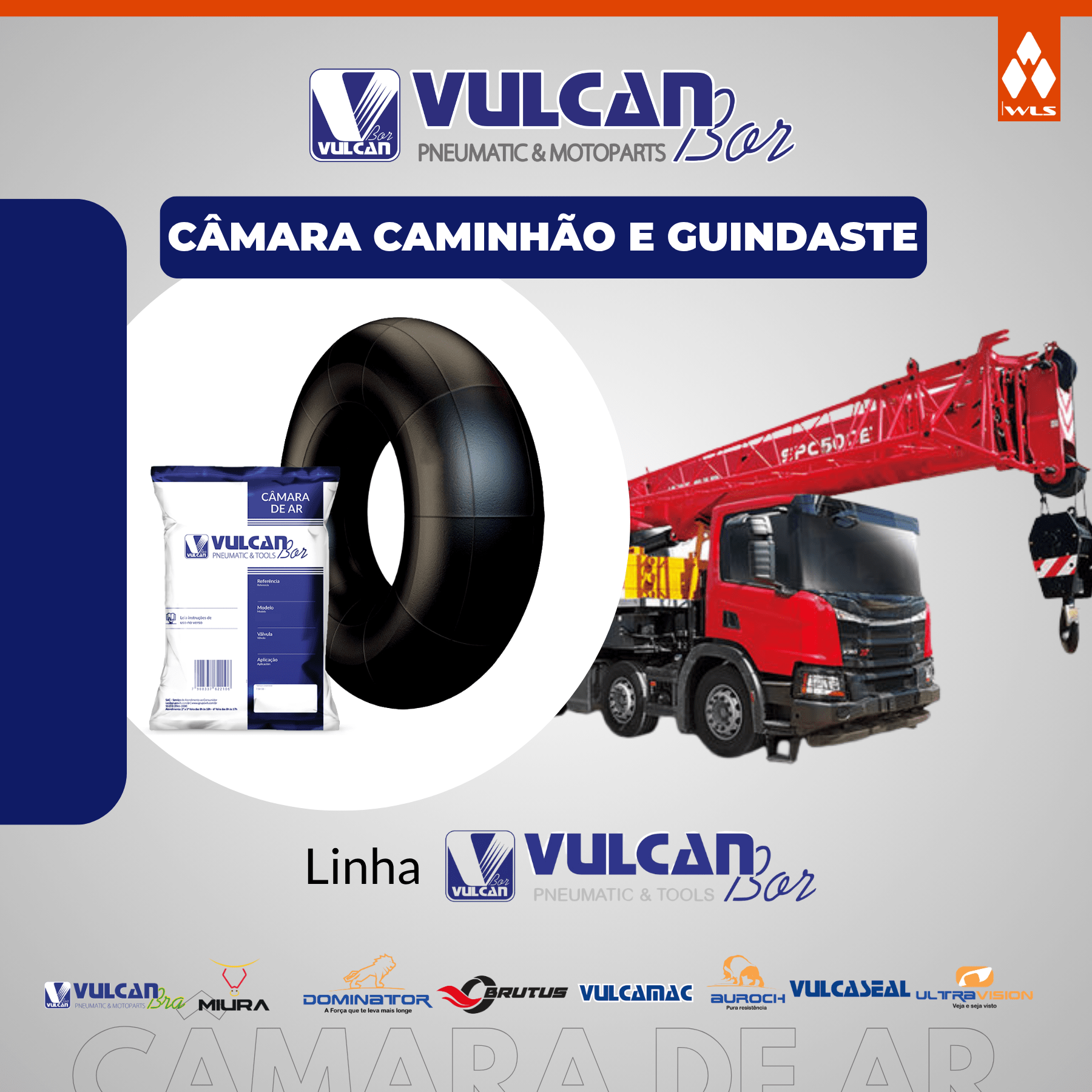 Câmara ar caminhões pesados e guindaste aro 24 - (12.00r24 *tr78a)