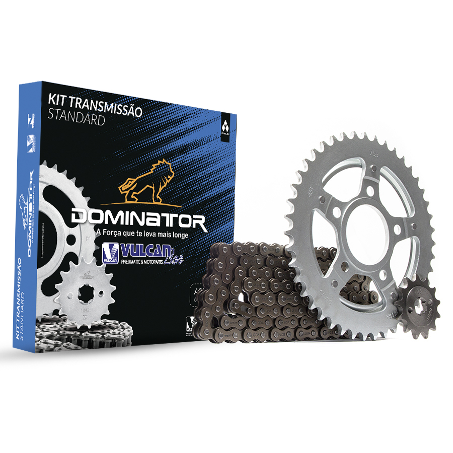 Kit trans. standard temp. compl. p/ moto honda xr 200 95/03 - nx 200 95/98 (43t+13t-520h+108l)