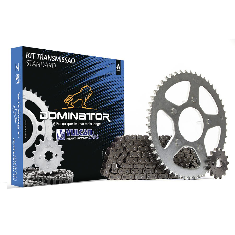 Kit trans. standard temp. compl. p/ moto honda xlr 125 97/02 (50t+14t-428h+126l)