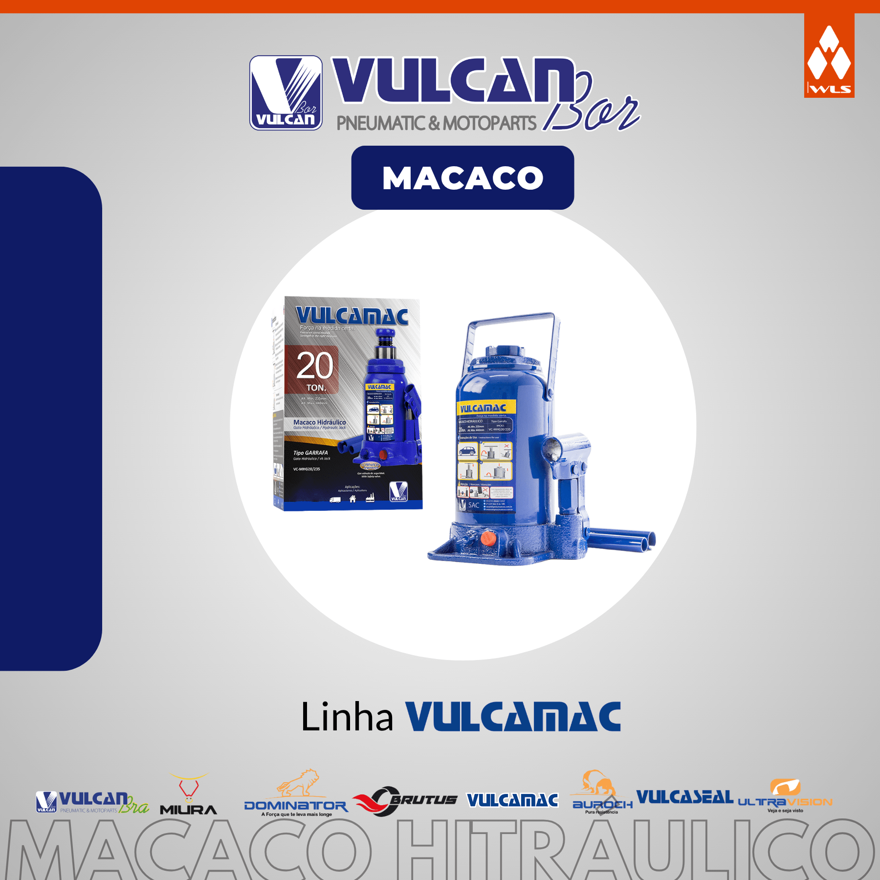 Macaco hidráulico garrafa 20t alt. 244x449mm c/ dispositivo de seguranca - 1 estagio - linha gold