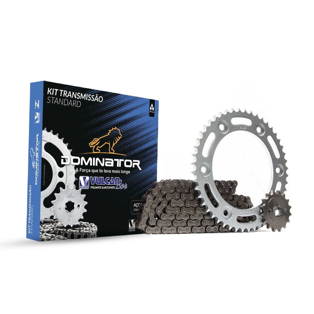 Kit trans. standard temp. compl. p/ moto honda nxr 160 bros es/ks 15/... - xre 190 2016/... (48t+16t-428h+128l)
