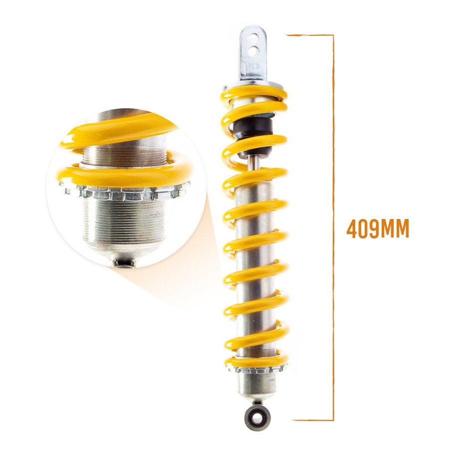 Amortecedor traseiro p/ moto honda xr 250 tornado 01/08 (mola amarela) (pro-link) - pressurizado c/gás nitrogênio