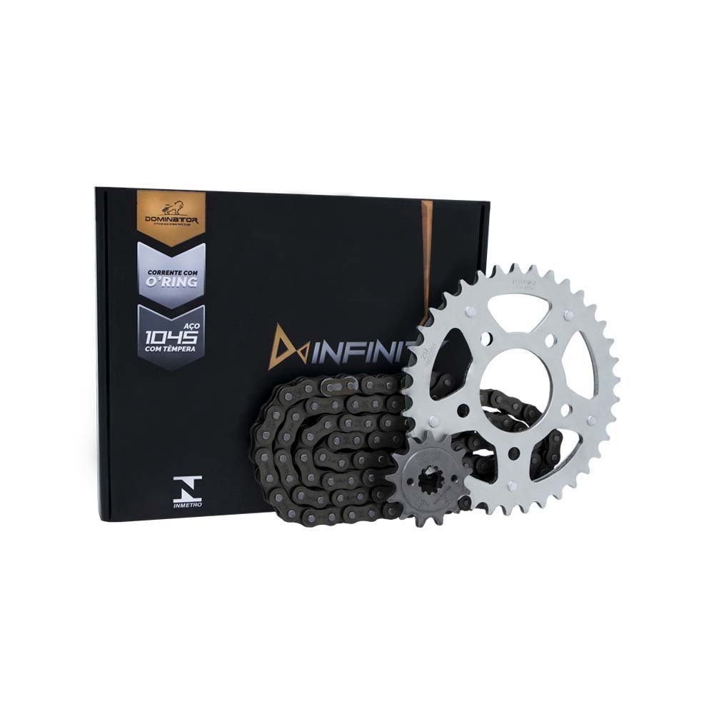 Kit trans. infinity 1045 temp. compl. p/ moto honda cbx 250 twister 01/08 (37t+13t-520ho+106l)