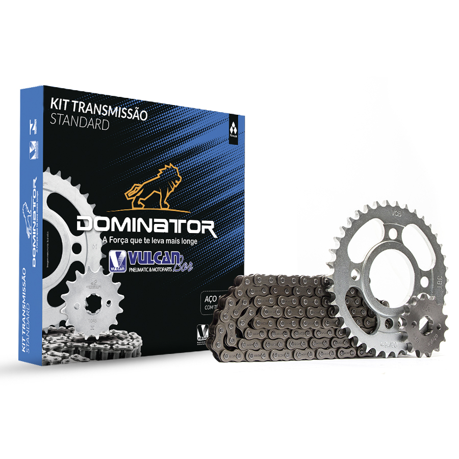 Kit trans. standard temp. compl. p/ moto dafra speed 150 08/15 (38t+15t-428h+116l)